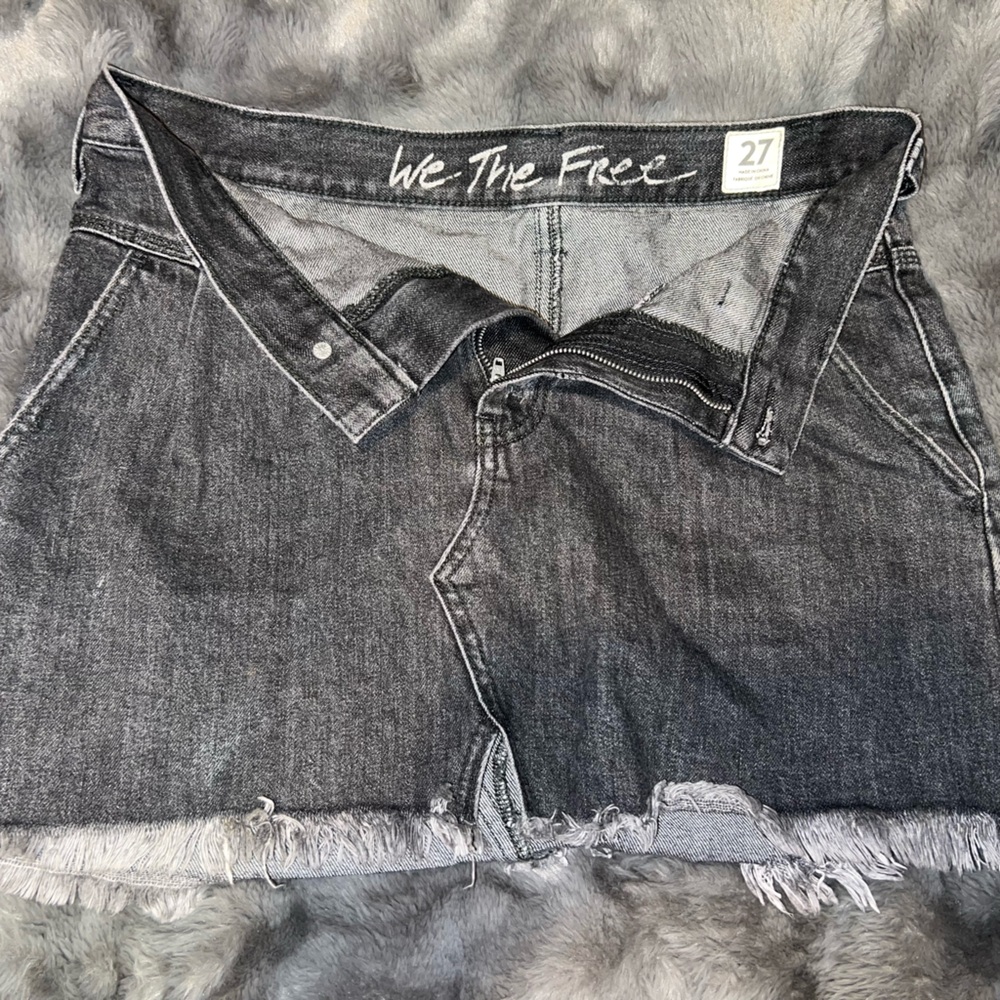 We The Free Women's Gray Denim Shorts